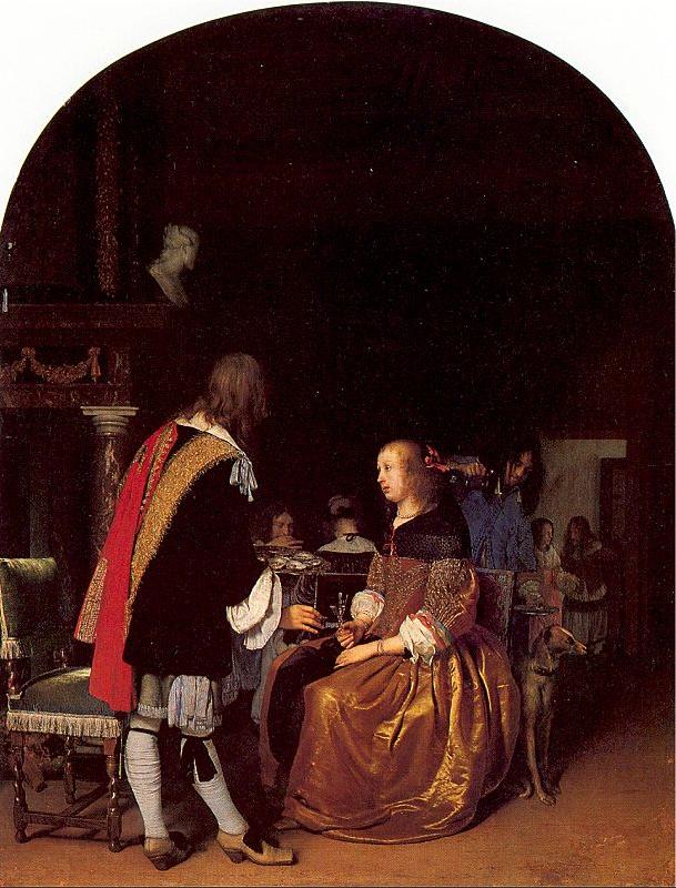 MIERIS, Frans van, the Elder Refreshment with Oysters oil painting image
